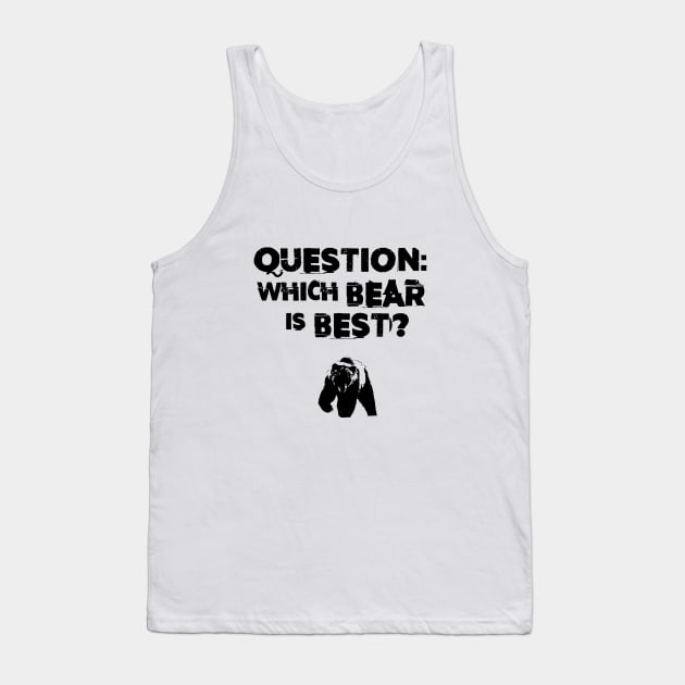 Which Bear Is Best? Tank Top by JurassicArt